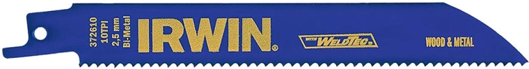 Reciprocating Saw Blades for Metal and Wood 150 mm 10 TPI IRWIN (5 pcs)