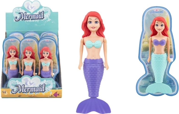 Opwindbare zeemeermin voor in het water 18 cm - 1 stuk