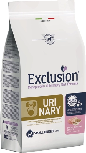 Exclusion Urinary für kleine Hunde Schwein mit Sorghum und Reis 2 kg