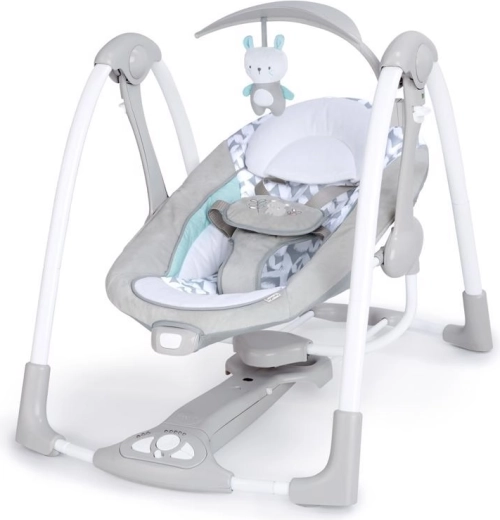 Konvertible 2-in-1-Babyschaukel mit Vibrationen und Melodien Raylan INGENUITY, 0 m+ bis 9 kg
