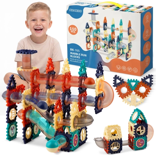 Ricokids construction marble run with slide