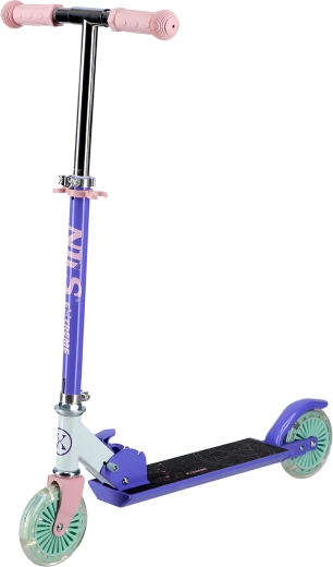 Kinder vouwstep NILS Extreme met LED-wielen, paars