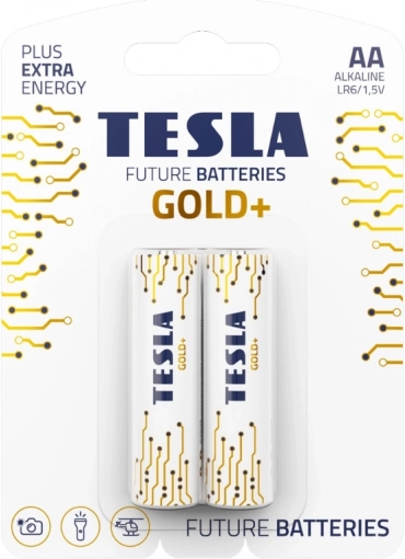 Tesla Gold+ Alkaline Battery 1.5V (2 pieces)