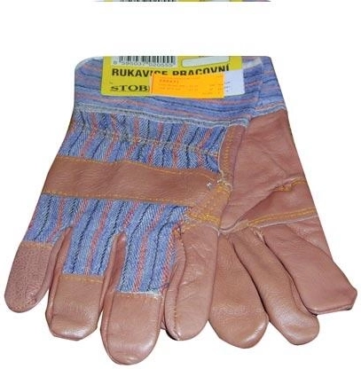 Gants de travail ROBIN en cuir de vachette et tissu coton