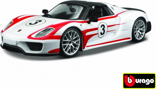 Die-cast car model 1:24 Porsche 918 Weissach – white