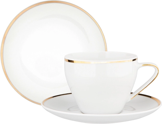 Service à café MariaPaula Moderna Gold pour 6 personnes (18 pièces)