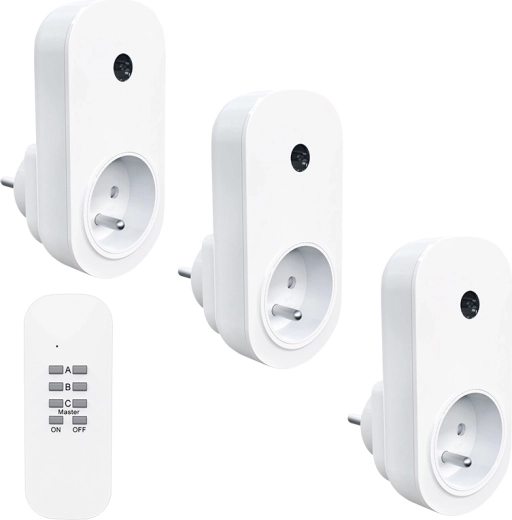 Solight set op afstand bedienbare stopcontacten 3+1