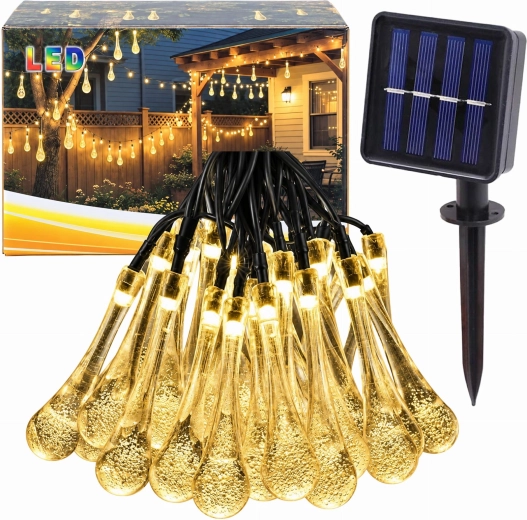 Solair kerstverlichtingssnoer voor buiten met ijspegels, 50 leds, 7,5 m