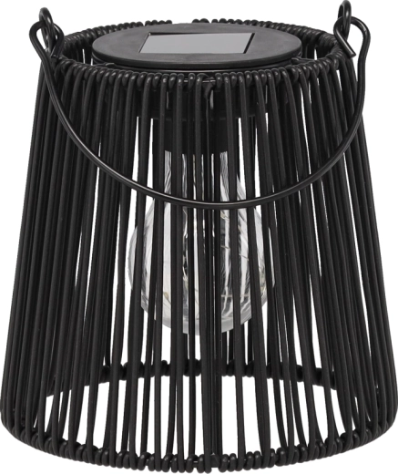 Solar lantern black 17 cm