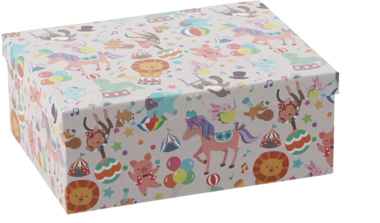 Geschenkbox Kolorowe zwierzęta 38,2 × 30,8 × 14,7 cm – 1 Stück