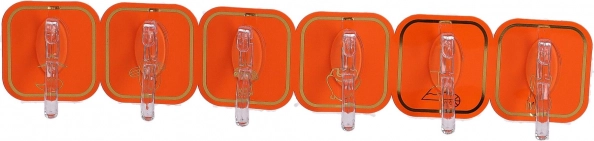 Crochets autocollants 6 pcs – orange