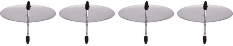 Candle holder for an Advent wreath, silver 6 cm (4 pcs)