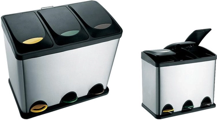 Stainless steel recycling bin 24 L