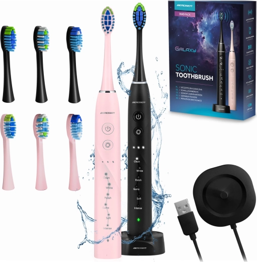 Sonische elektrische tandenborstels BERDSEN Galaxy Duo – set van 2 stuks