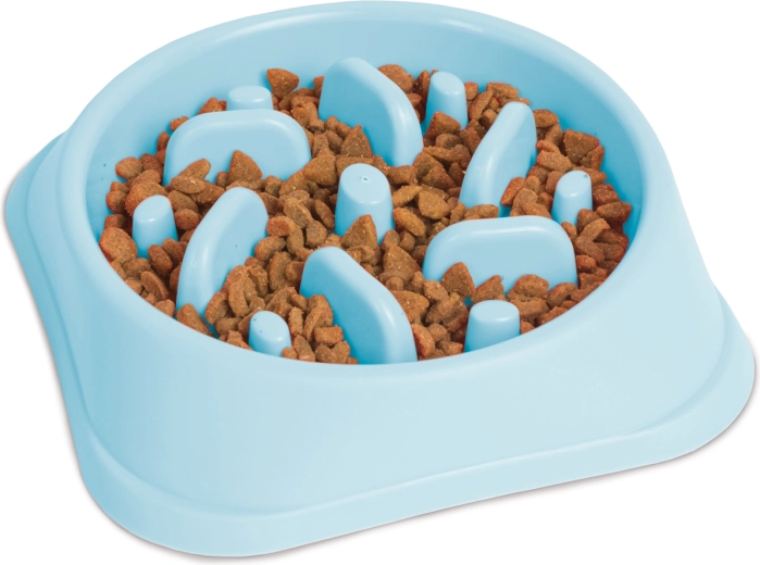 Bol bleu anti-glouton pour chiens