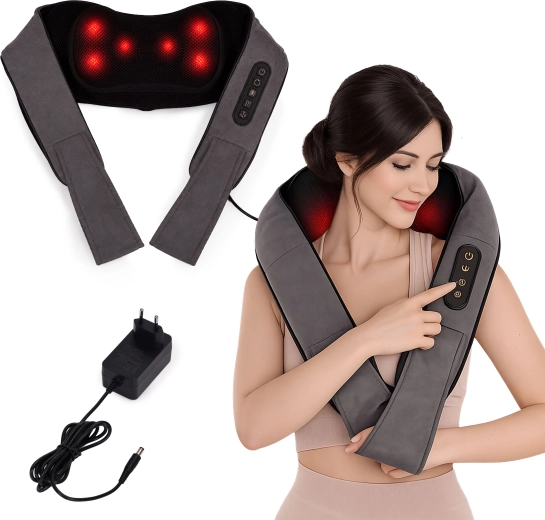 Kaden shiatsu-massageband voor nek en rug met verwarming 24 W