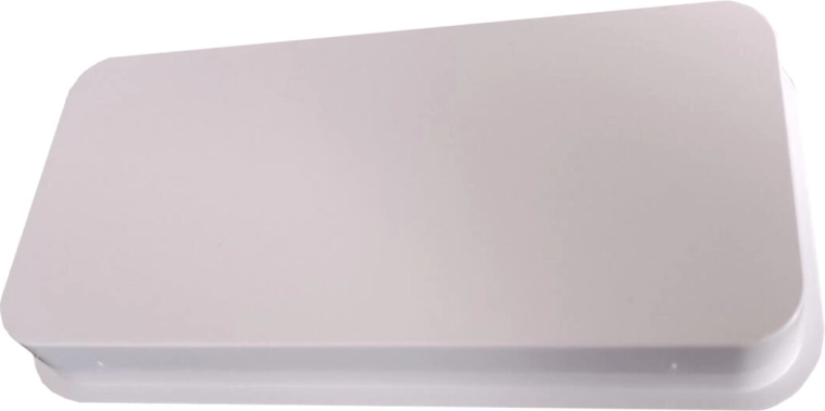 Platte kunststof einddop 110 × 55 mm voor leidingen