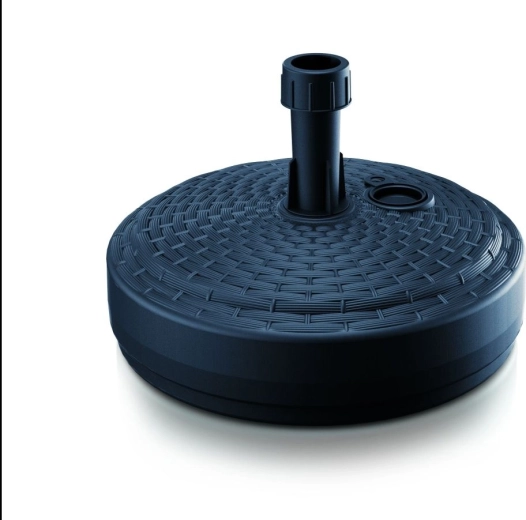 Parasolvoet antraciet 39 cm, rotanimitatie, vulbaar 10 l