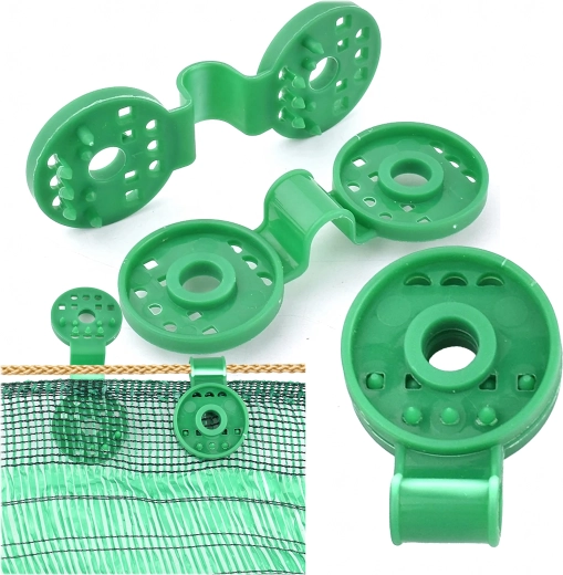 Clips voor het bevestigen van een schaduwnet aan een hek, 20 stuks, groen