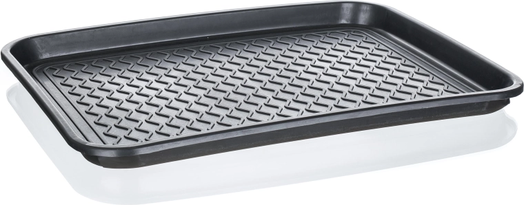 Plastic shoe tray 50 × 38 cm black
