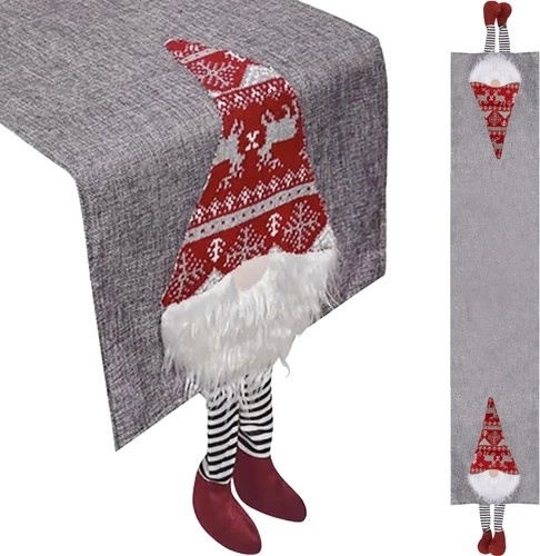 Kerst-tafelloper met kabouters