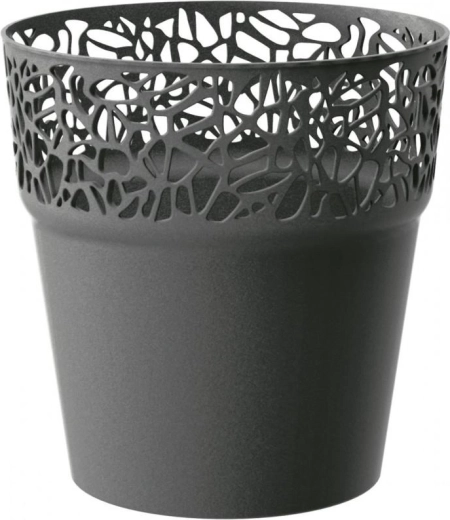 Cache-pot Naturo graphite 17,5 cm