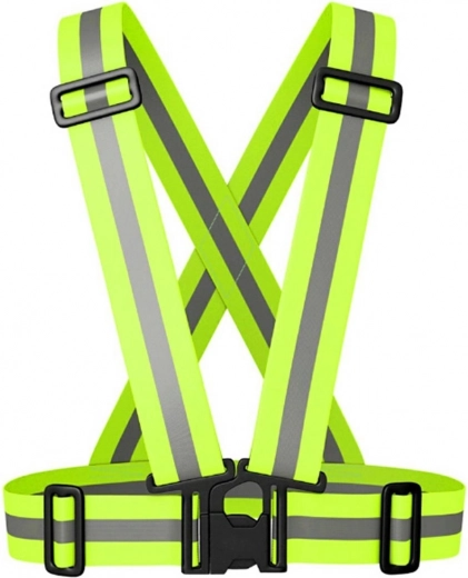 Ag590 reflecterend vest met harnas groen