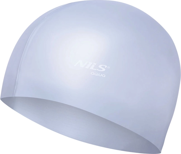 Bonnet de natation en silicone NILS Aqua gris