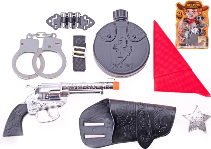 Western set – 17 cm revolver with accessories for little cowboys