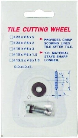 Ersatz-Schneidrad 22 × 2 mm, 6-mm-Schaft aus Hartmetall
