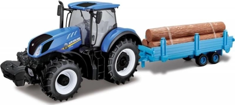 New Holland T7.315 Tractor with Long Timber Trailer 1:32