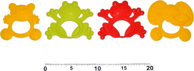Teether for babies in various shapes and colors