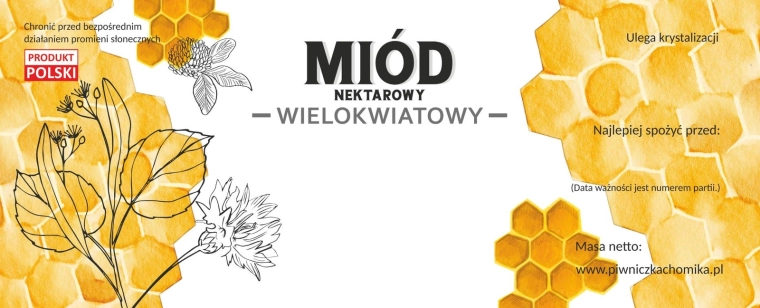 Set etiketten voor nectarhoning meerbloemig 154 × 60 mm, 100 stuks