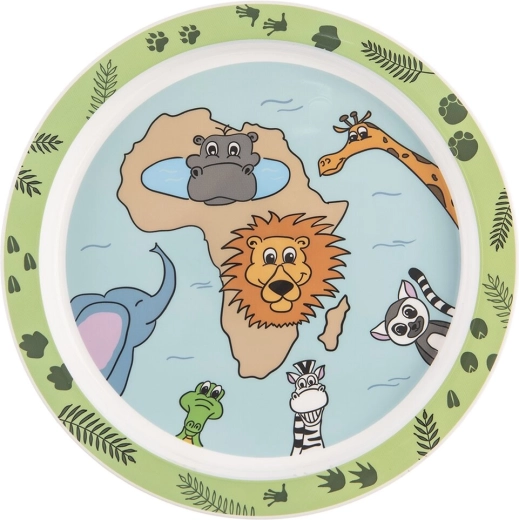 Assiette enfant plate en plastique safari 21,5 cm
