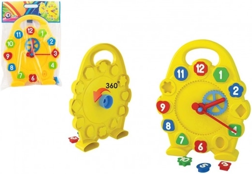 Educational clock shape sorter, plastic, in bag 28x41x5 cm