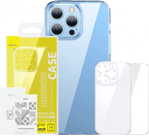 Coque transparente et verre trempé pour iPhone 14 Plus Baseus SuperCeramic