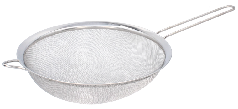 Roestvrijstalen zeef met handgreep 23,5 cm