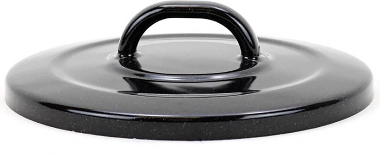 BELIS Standard deksel 20 cm – geëmailleerd zwart met witte spikkel