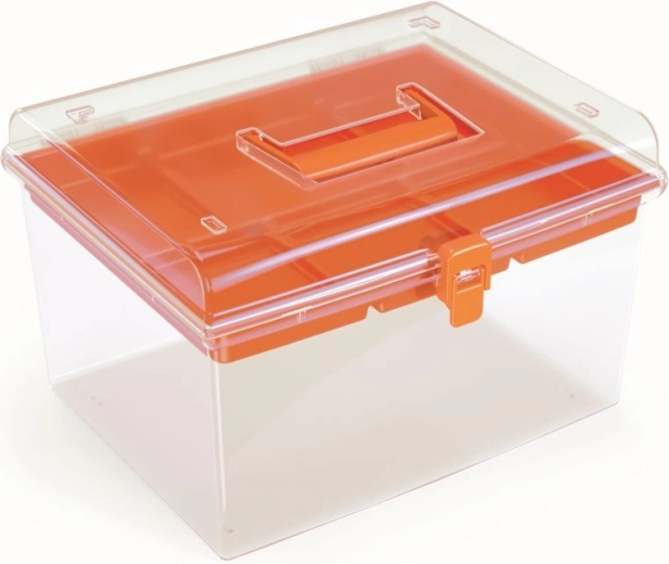 Kunststof organizer voor de werkplaats 292 × 250 × 185 mm, oranje