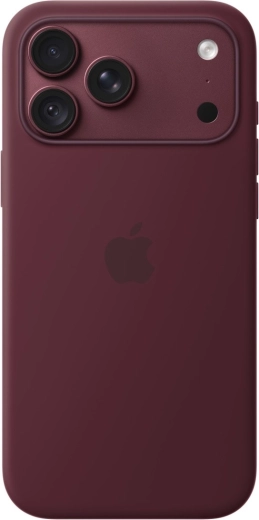 Coque en silicone Apple avec MagSafe pour iPhone 18 Pro Max – couleur lie-de-vin
