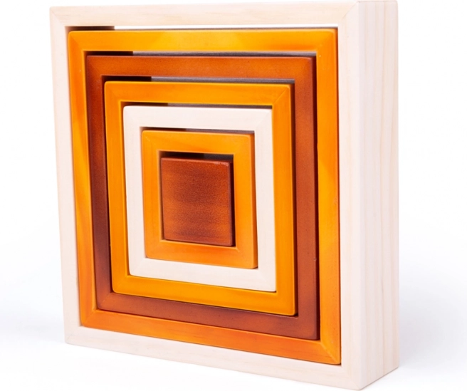 Bigjigs Toys Wooden Stacking Squares for Children