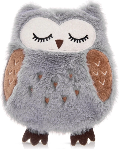 Wärmekissen mit Weizen und Lavendel in Plüscheule 21 × 17 cm