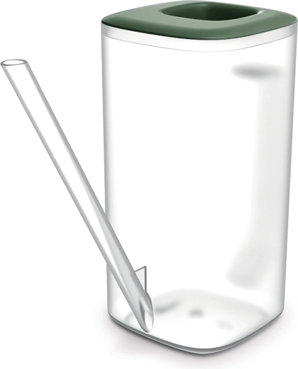 Gietertje TUBI 1,6 l – transparant, donkergroene accenten