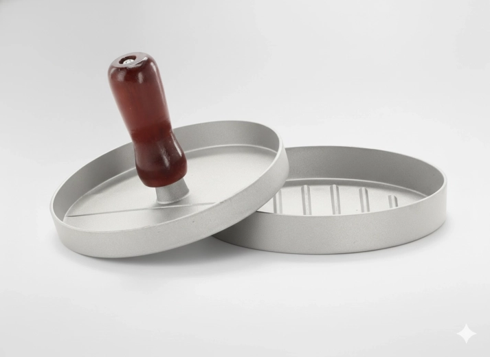 Burger press with wooden handle 11.8 × 2 × 7.2 cm