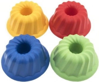 Sand mold, bundt cake shape, plastic, 12 × 7 cm, assorted colors