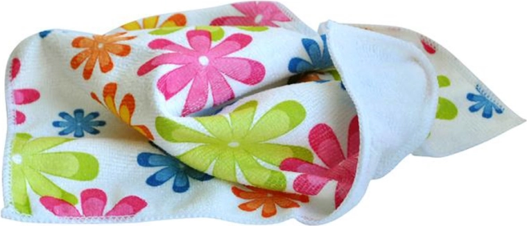 Microfiber cloth 30 × 30 cm, 250 g – floral motif