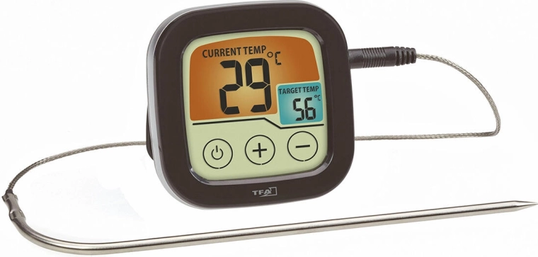 Thermomètre numérique pour cuisson et grillades avec sonde en acier inoxydable
