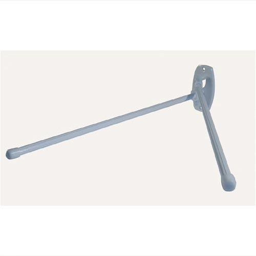 Double-arm metal towel rack – white