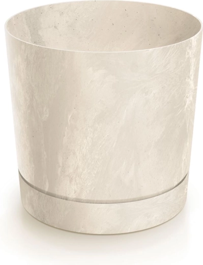 Tubo P Flower Pot concrete effect cream 17.8 cm