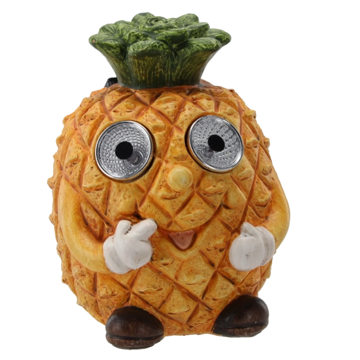 Figurine solaire de jardin en forme de fruit avec LED, 10 × 10 × 14 cm, motifs assortis